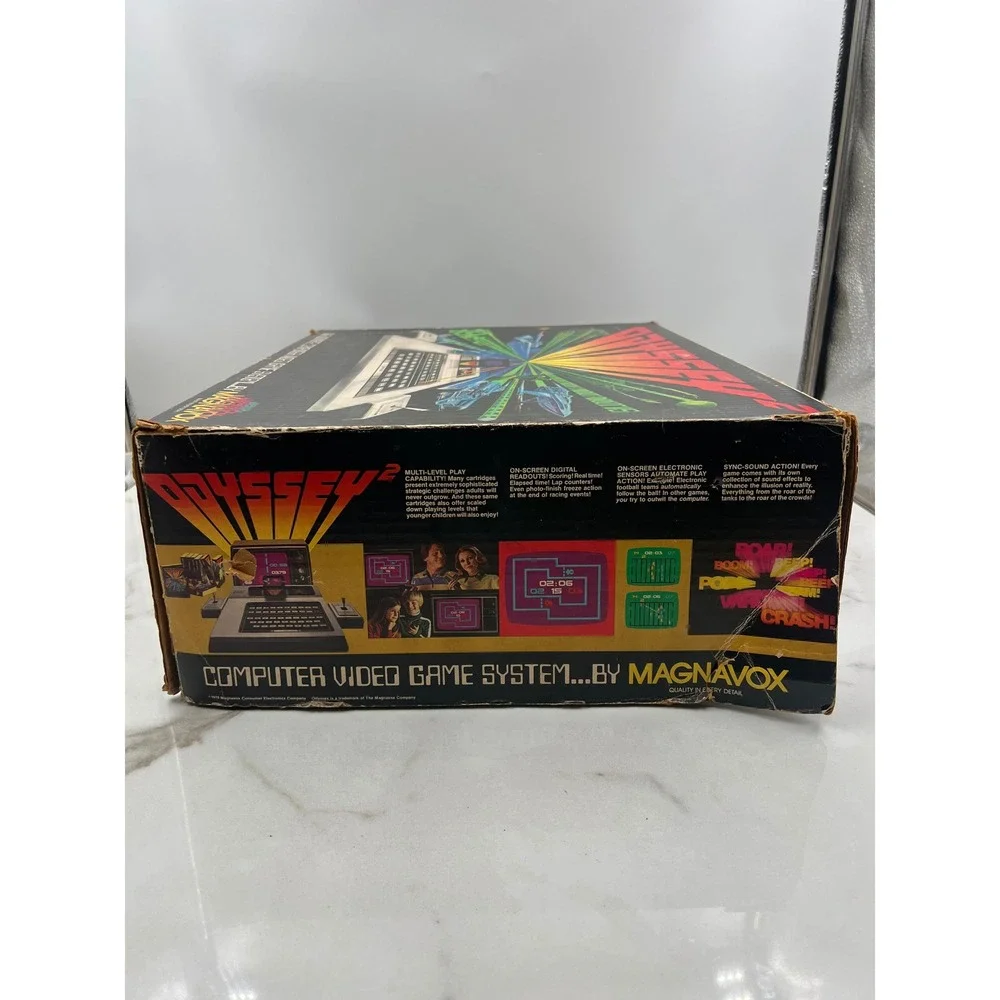 Vintage Magnavox Odyssey 2 Video Game System Console with Box and Joysticks